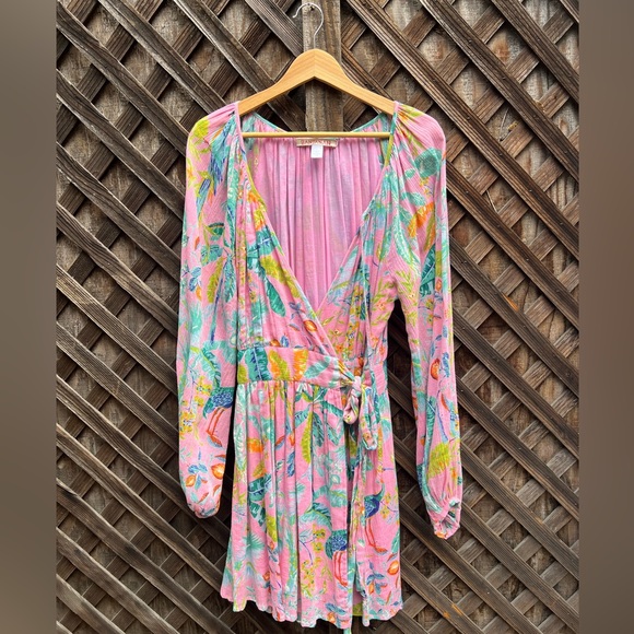 Banjanan Pink Wrap Dress - Picture 2 of 10